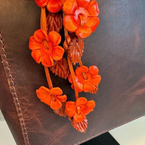 Sunflower Leather Bag Charm Leather Purse Summer Flower Crossbody NEW - Picture 3 of 4